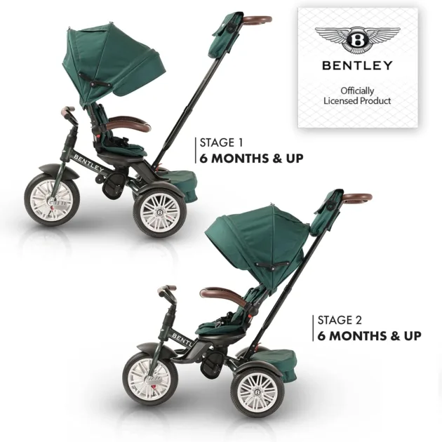 Spruce Green Bentley 6 in 1 Stroller Trike Bentley Trikes